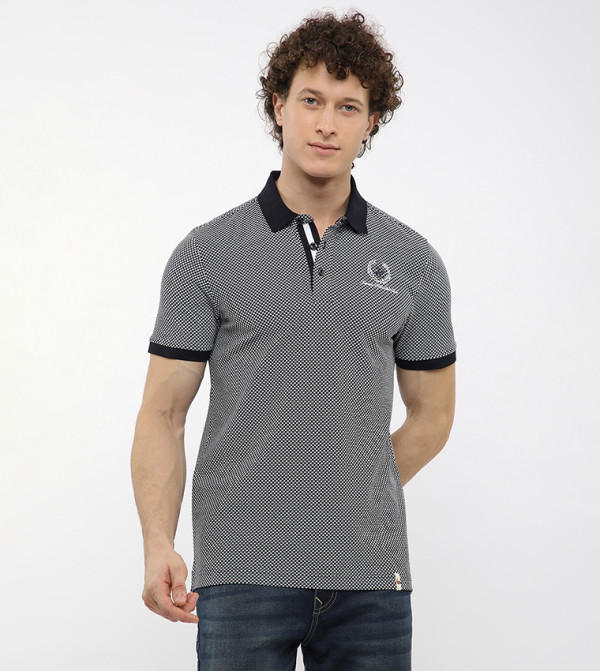 Checkered Short Sleeves Polo T-Shirt