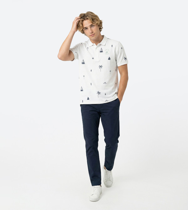 Printed Short Sleeves Polo T-Shirt