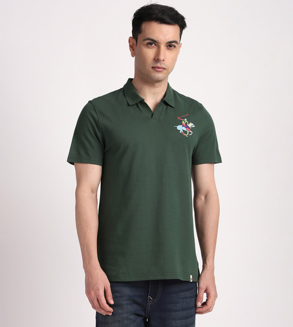 Logo Embroidered Short Sleeves Polo T-Shirt