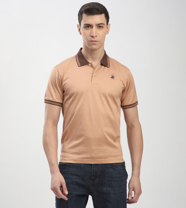 Logo Embroidered Short Sleeves Polo T-Shirt