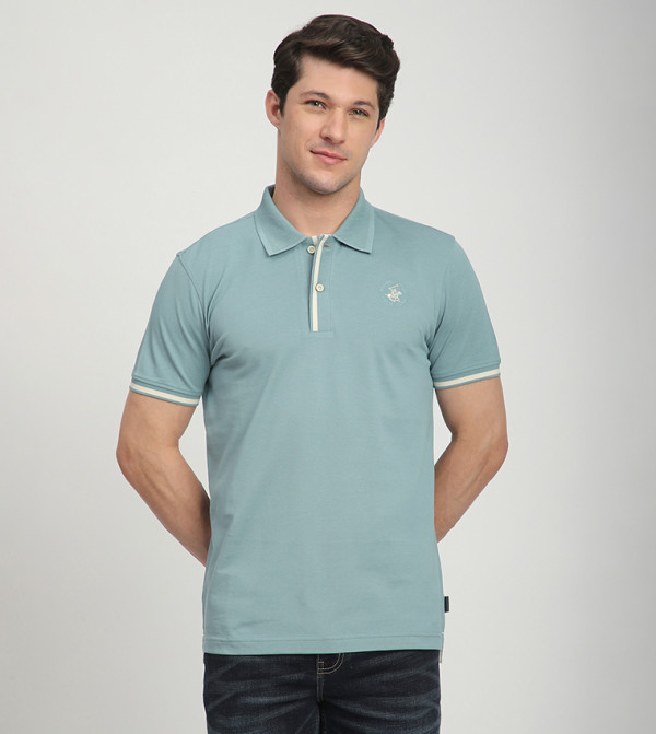 Logo Embroidered Short Sleeves Polo T-Shirt