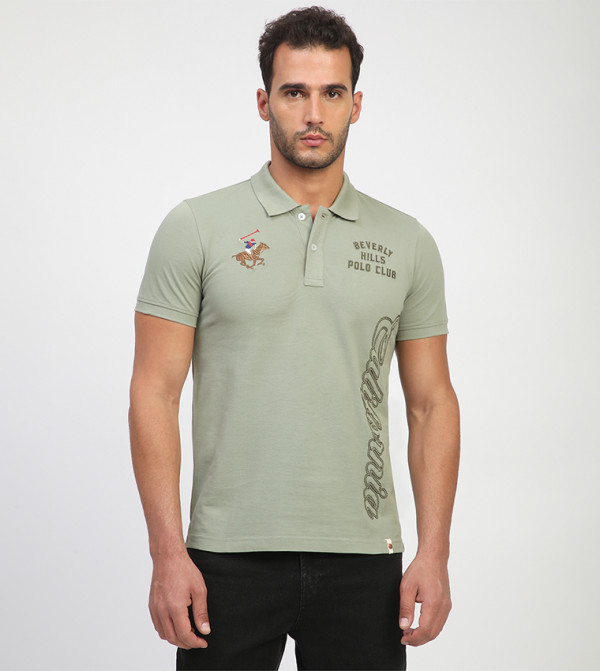 Logo Embroidered Short Sleeves Polo T-Shirt