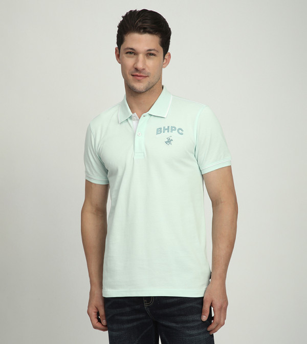 Logo Embroidered Short Sleeves Polo T-Shirt