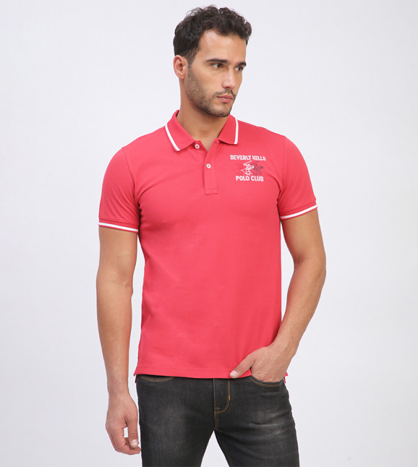 Logo Embroidered Short Sleeves Polo T-Shirt