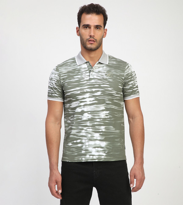 Tie-Dye Short Sleeves Polo T-Shirt