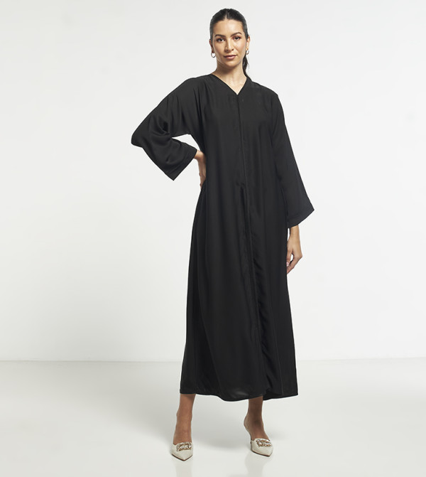 V-Neck Long Sleeves Abaya