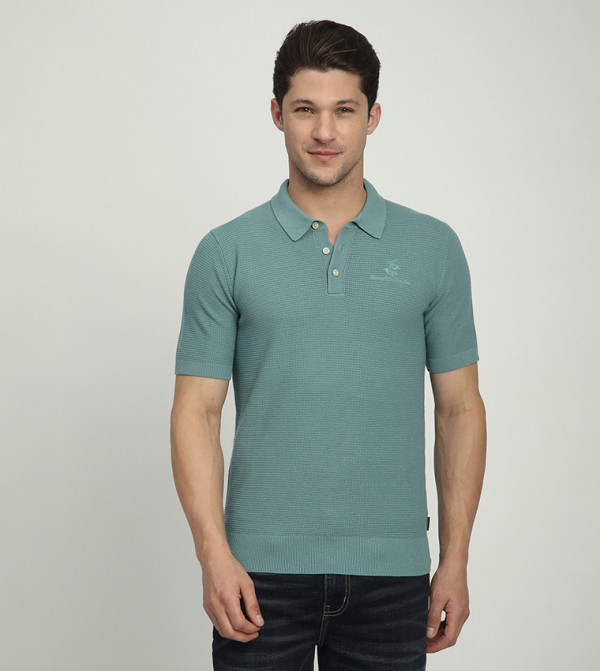 Logo Embroidered Short Sleeves Polo T-Shirt