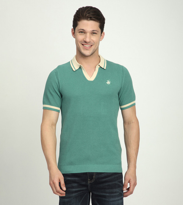 Logo Embroidered Short Sleeves Polo T-Shirt