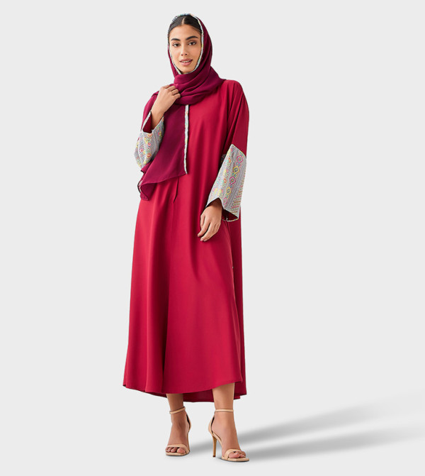 Lace Hem Sleeves Abaya