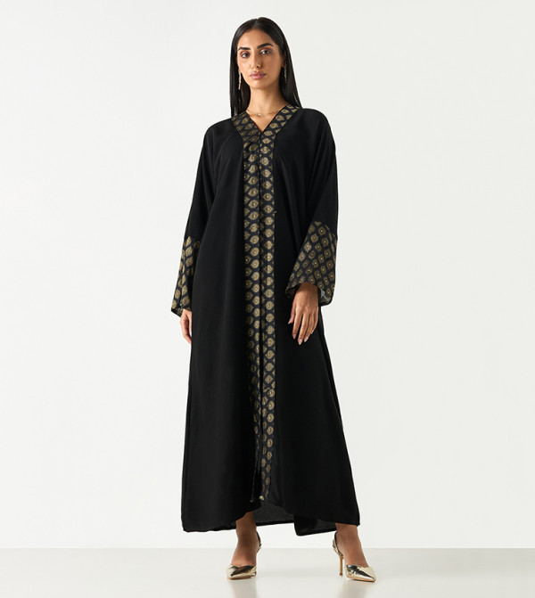 Patterned Long Sleeves Abaya