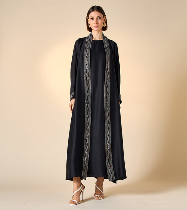Embroidered Long Sleeves Abaya with Hijab