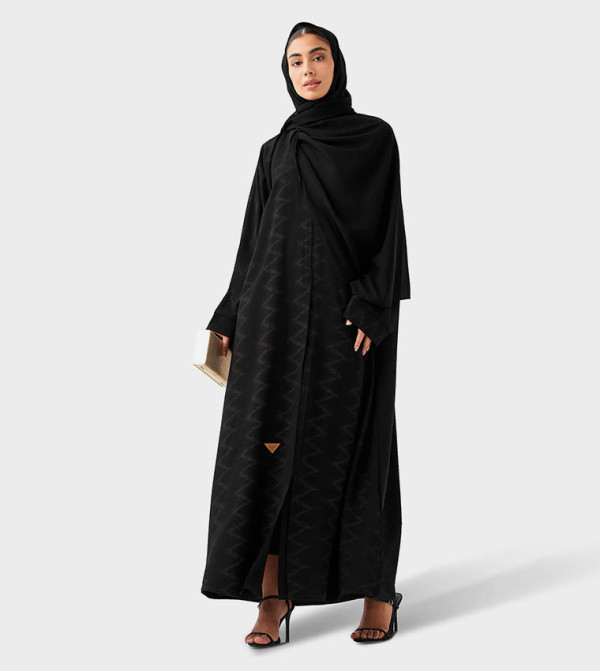 Printed Flared Sleeves Abaya