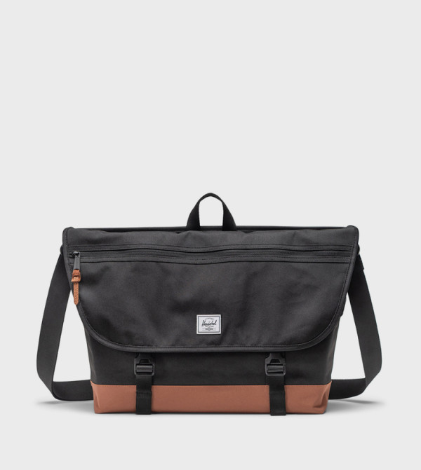 Cove Label Detail Flap Messenger Bag