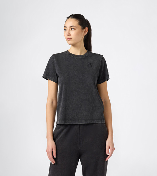 Logo Embroidered Crew Neck T-Shirt