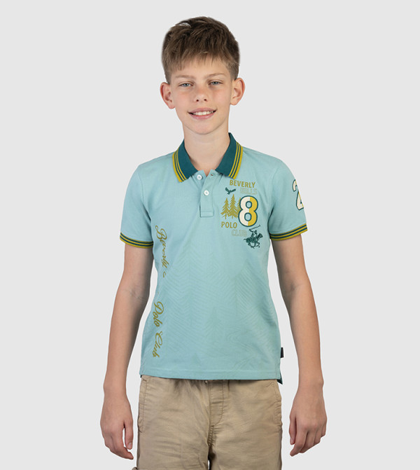 Printed Short Sleeves Polo T-Shirt