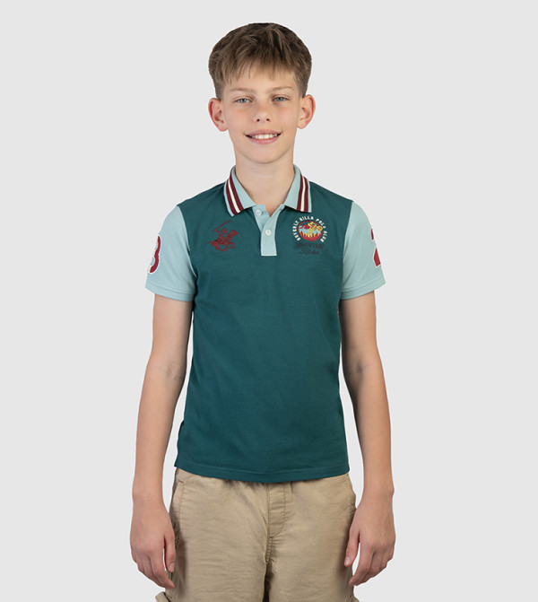 Color Block Short Sleeves Polo T-Shirt