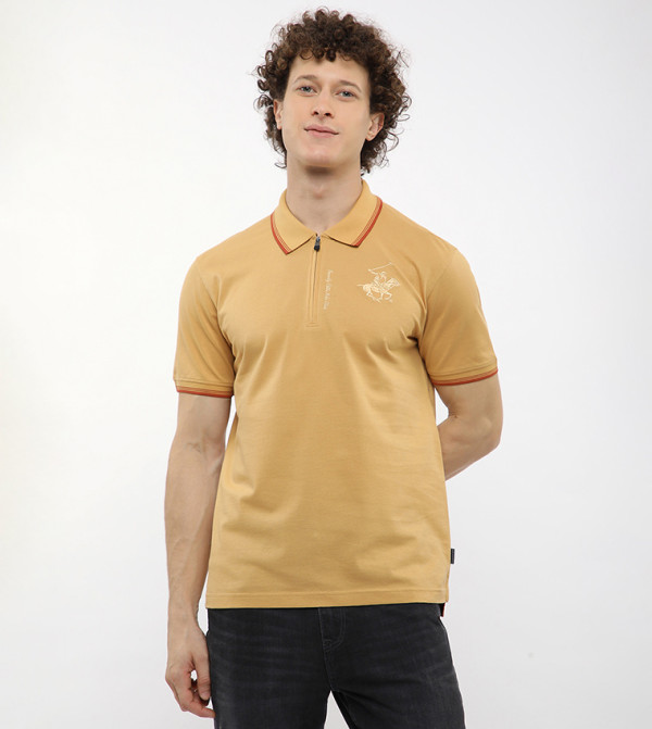 Logo Embroidered Short Sleeves Polo T-Shirt