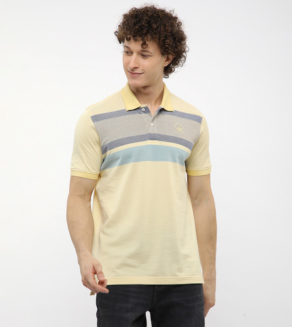 Color Block Short Sleeves Polo T-Shirt