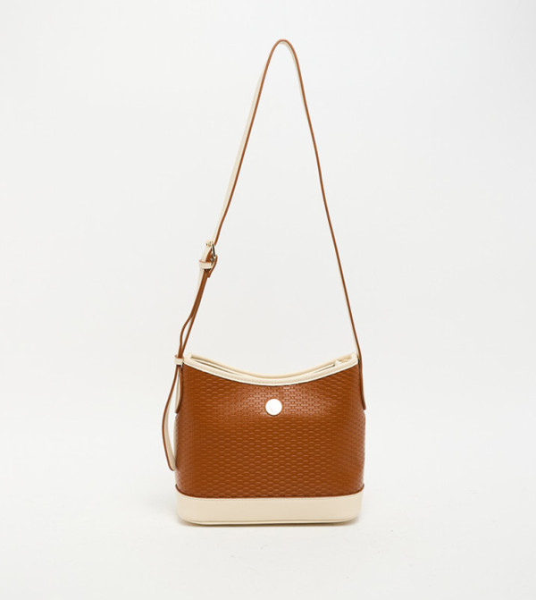 Textured PU Crossbody Bag