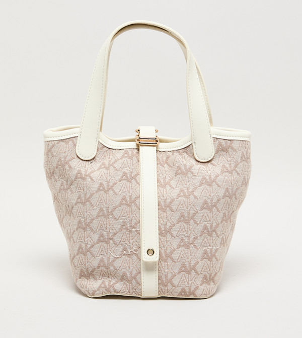 Monogram Patterned PU Bucket Bag