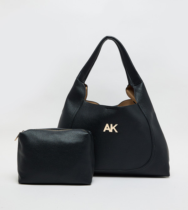 Monogram PU Tote Bag Set