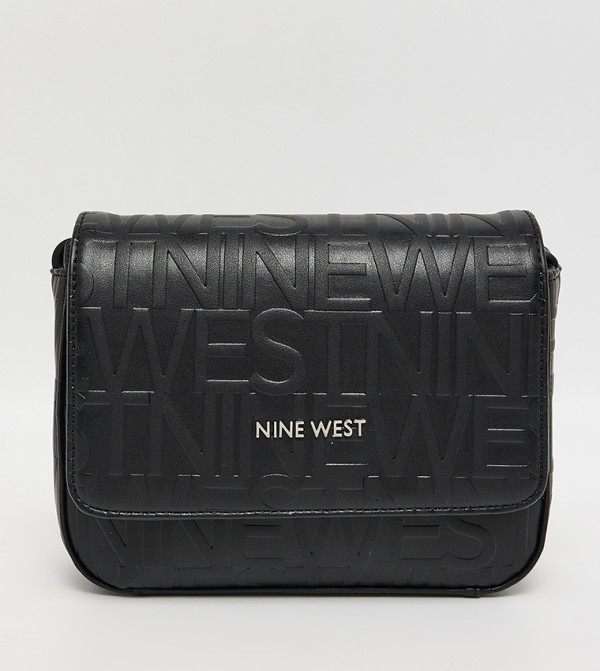 Logo Embossed Flap Crossbody Bag