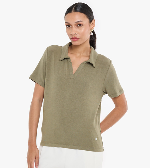 Solid Short Sleeves Polo T-Shirt