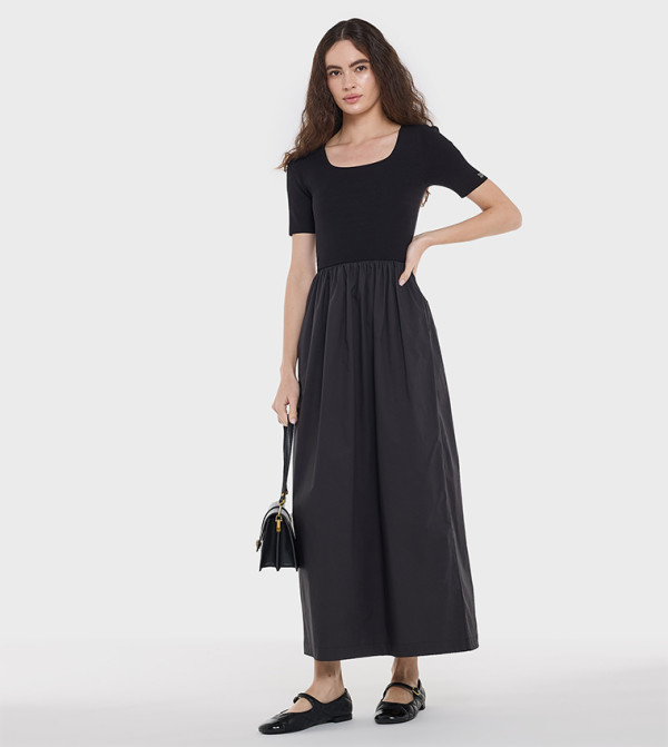 Knit A-line Maxi Dress