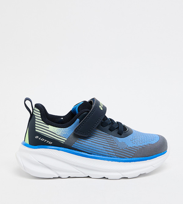 Color Block Velcro Closure Running Shoes