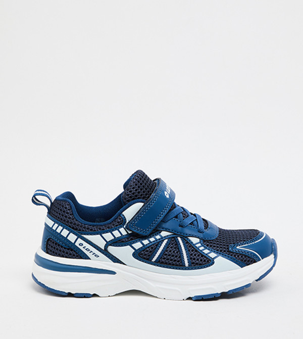 Color Block Velcro Closure Running Shoes