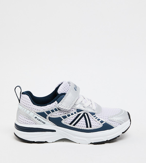 Color Block Velcro Closure Running Shoes