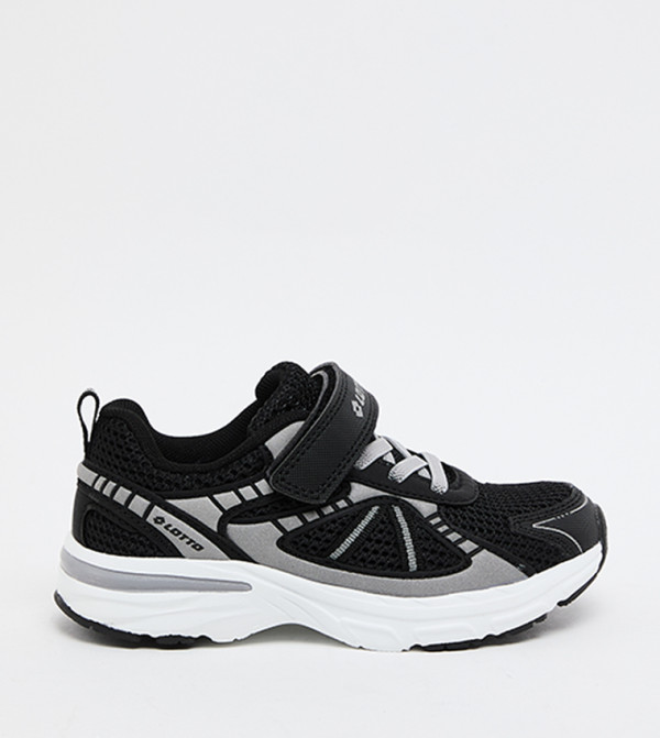 Color Block Velcro Closure Running Shoes