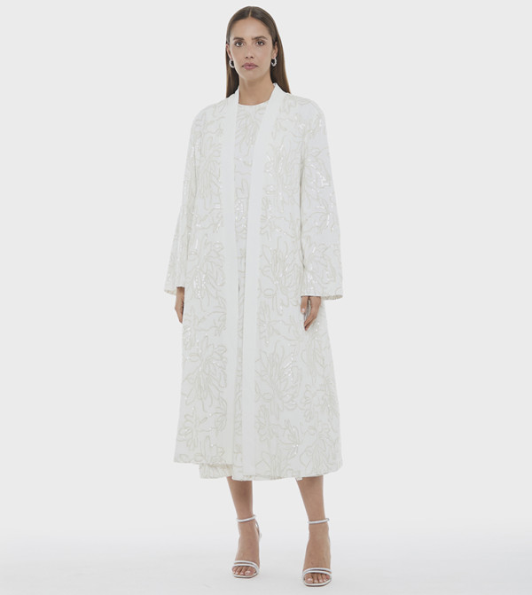 Embroidered Long Sleeves Kaftan