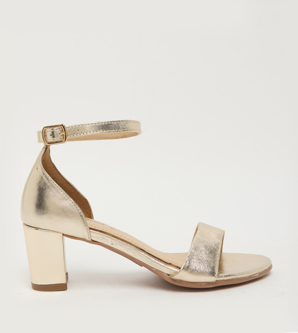 ROSE Ankle Strap Block Heel Sandals