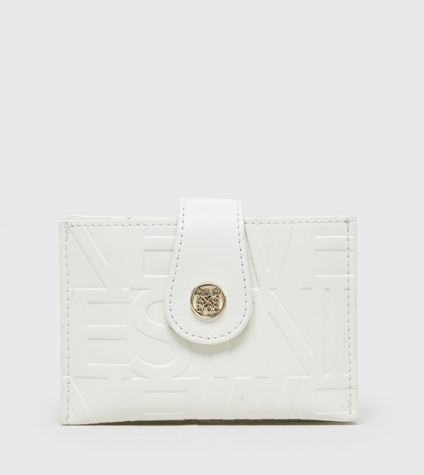 Logo Detail Snap Button Wallet