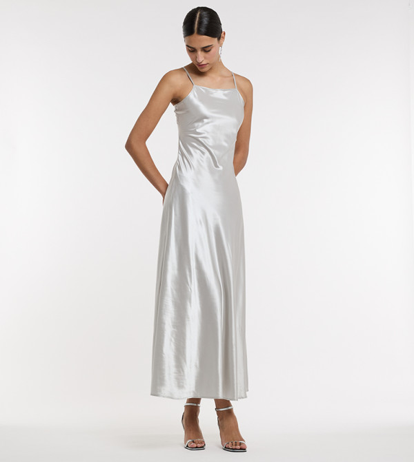 Shiny Maxi Slip Dress 