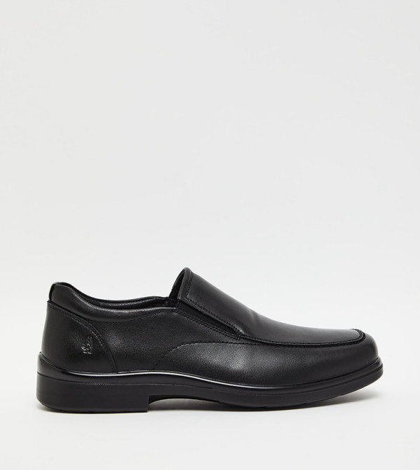 Textured Square Toe Formal Slip-On Shoes