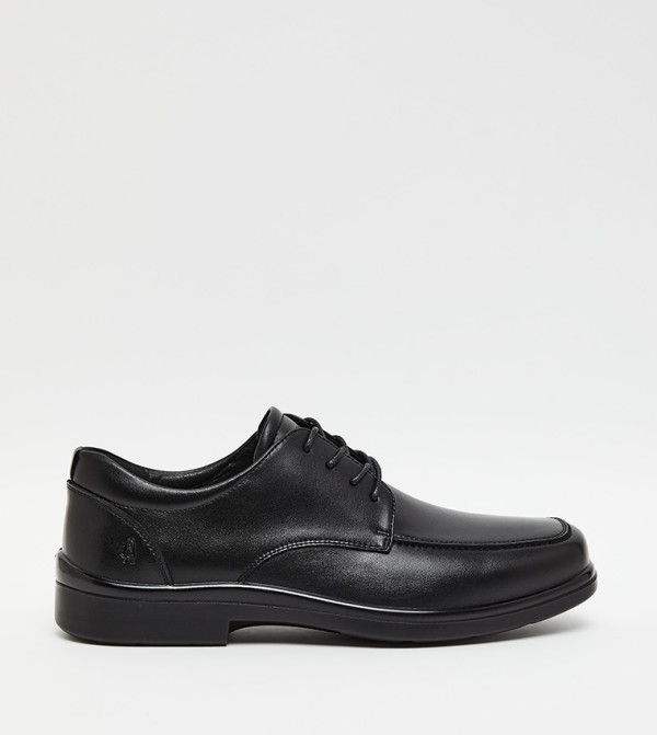 Textured Square Toe Formal Lace-Up Shoes