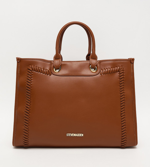 Logo Detail Snap Closure Tote Bag