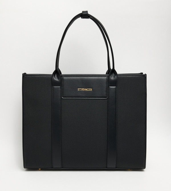 Textured Zippered Tote Bag