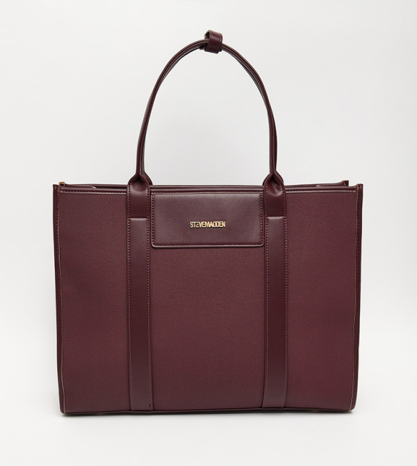 Textured Zippered Tote Bag