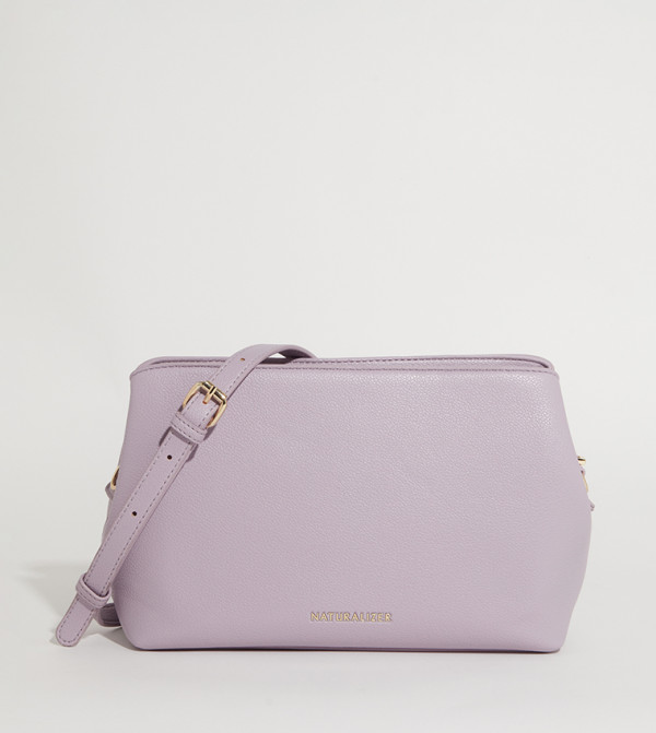NHB MERCY Textured Logo Detail Crossbody Bag