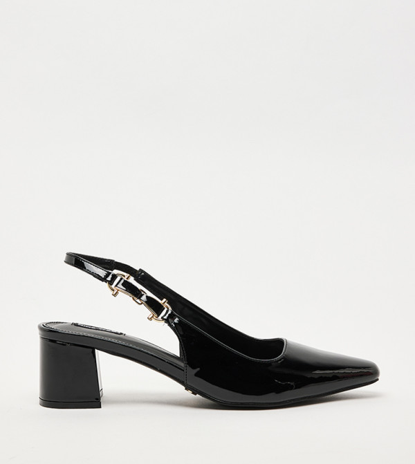 D-VERONICA Block Heel Slingback Pumps