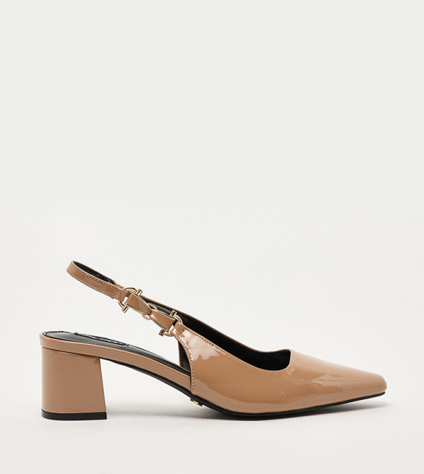 D-VERONICA Block Heel Slingback Pumps