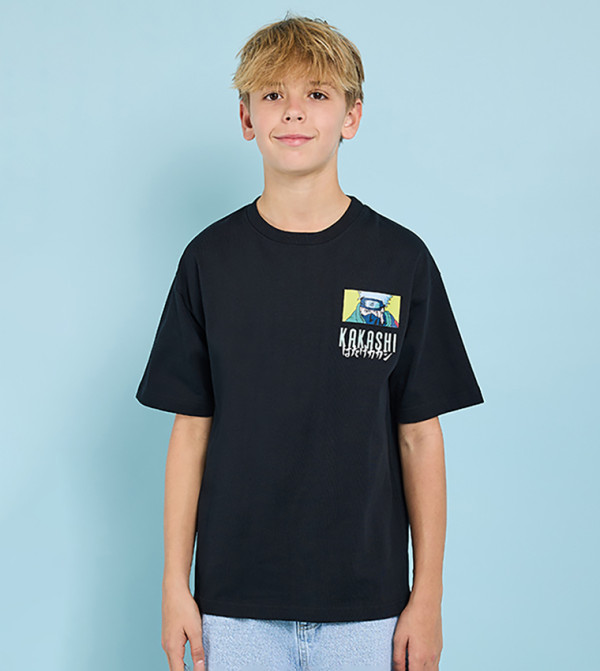 Printed T-Shirt with Crew Neck and Short Sleeves