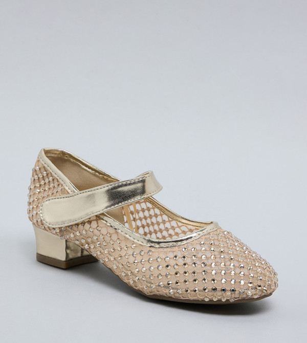 Embellished Low Heel Mary Jane Shoes
