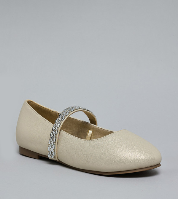 Embellished Strap Ballerinas