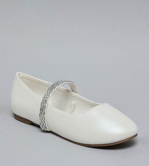 Embellished Strap Ballerinas