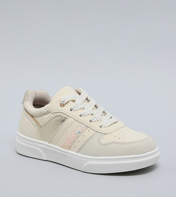 Glittered Lace Up Sneakers