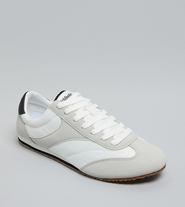Color Block Lace-Up Sneakers